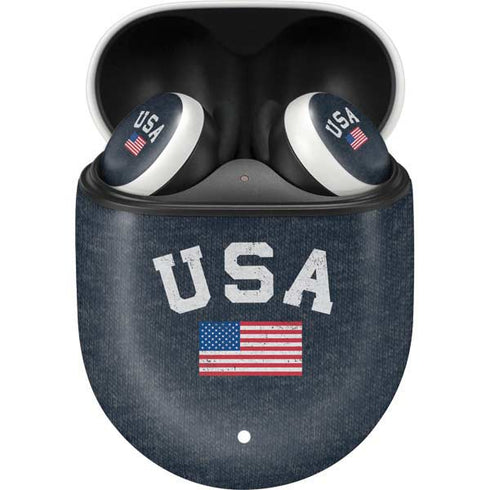 USA with American Flag Google Pixel Buds Skin
